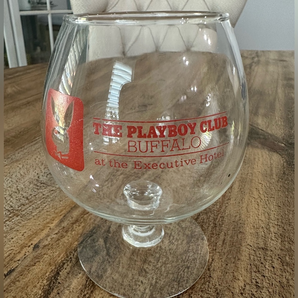 The Playboy Club Buffalo glass goblet snifter drinking glass